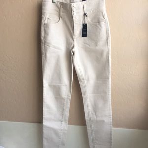 Ann Taylor NWT high waisted cream color jeans